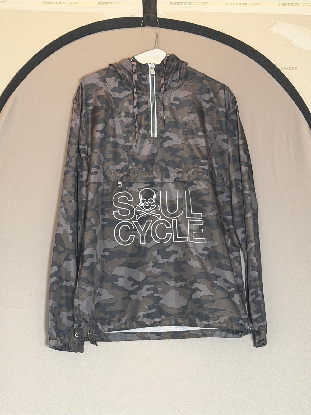 soulcycle Men's Camo Hooded Pullover - Black & Gray
